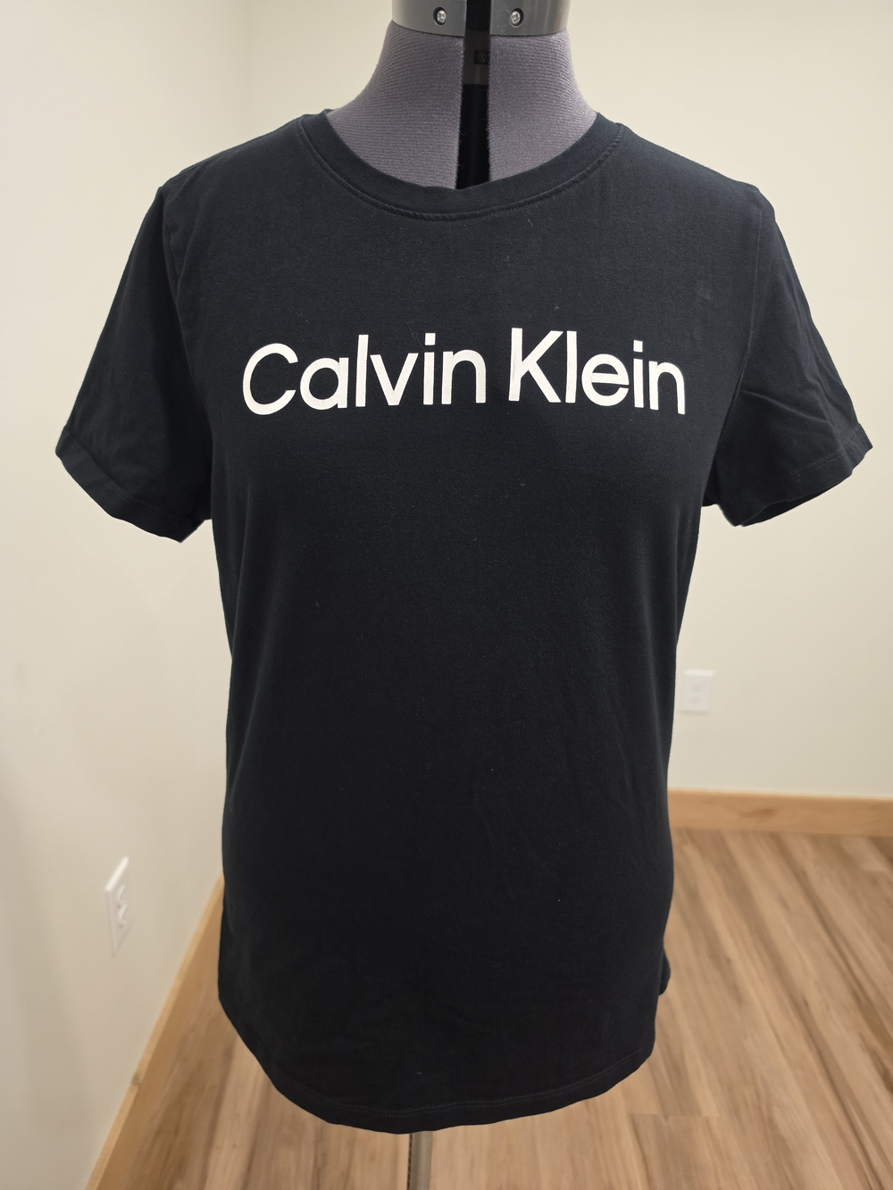 Calvin Klein Black Tee with White Logo